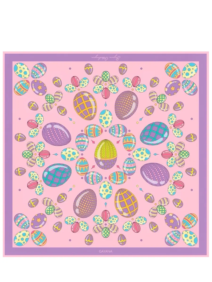 Платок шелковый Узоры