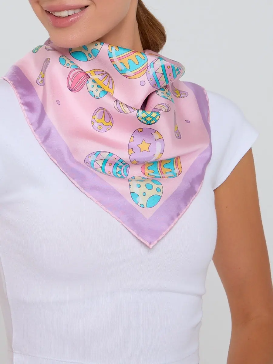 Платок шелковый Узоры