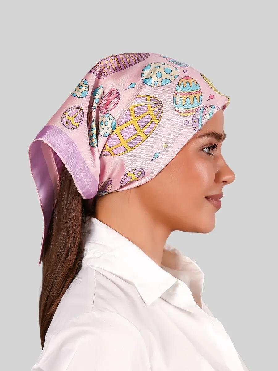 Платок шелковый Узоры