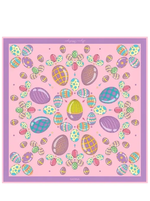 Платок шелковый Узоры GAYANA