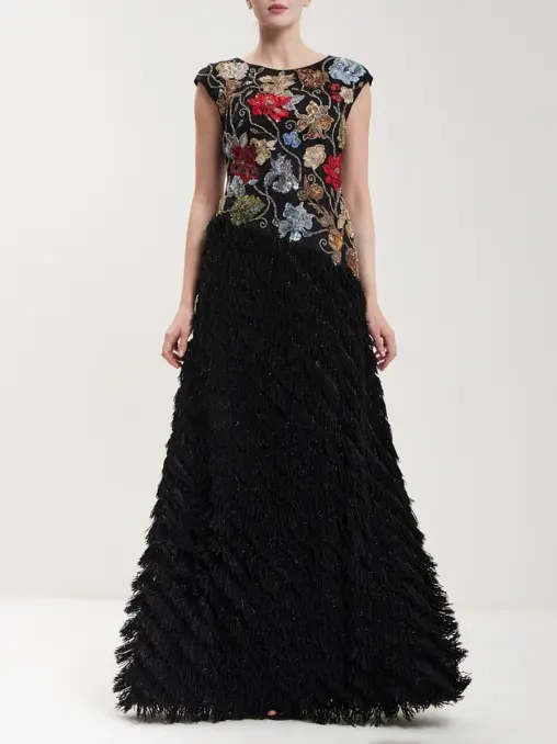 Платье с ручной вышивкой PERCE-NEIGE