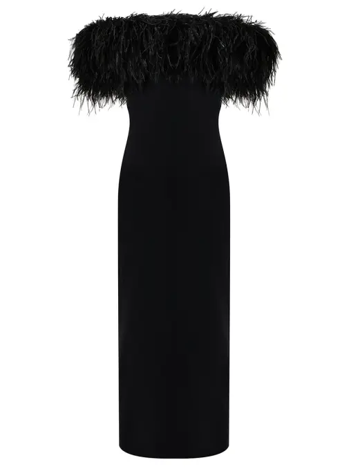 Платье с перьями PERCE-NEIGE
