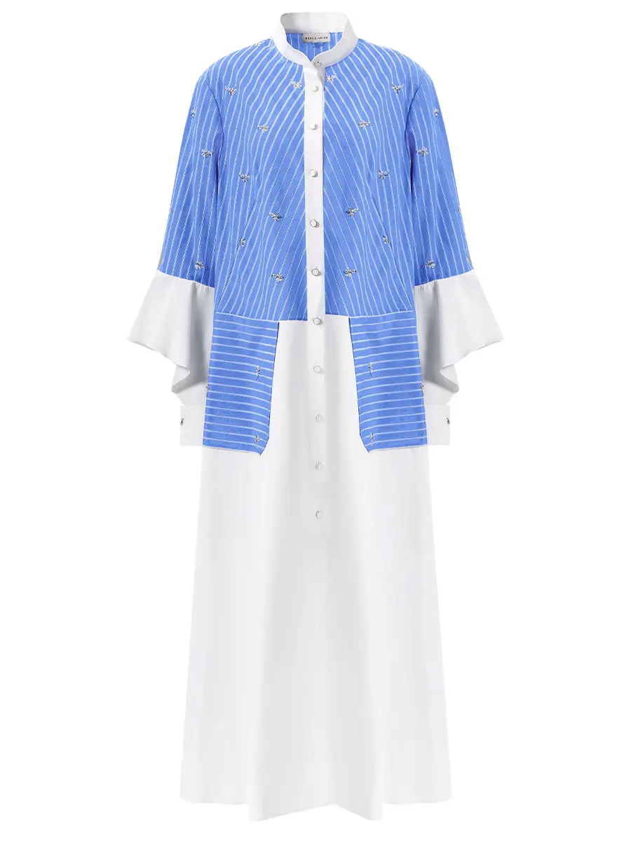 Платье-рубашка в полоску