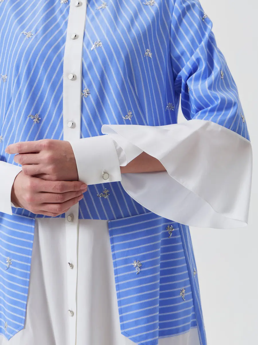 Платье-рубашка в полоску