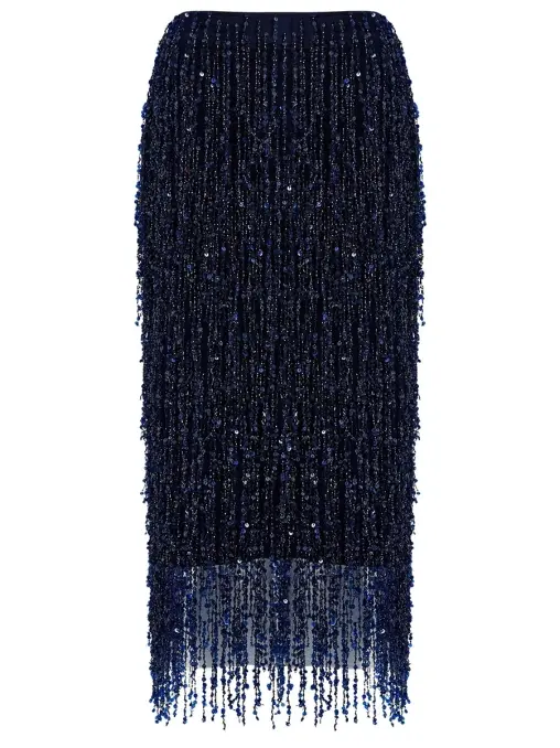 Юбка с бахромой и пайетками PERCE-NEIGE