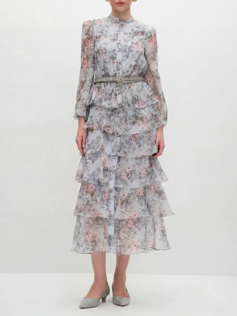 Платье с цветочным принтом
