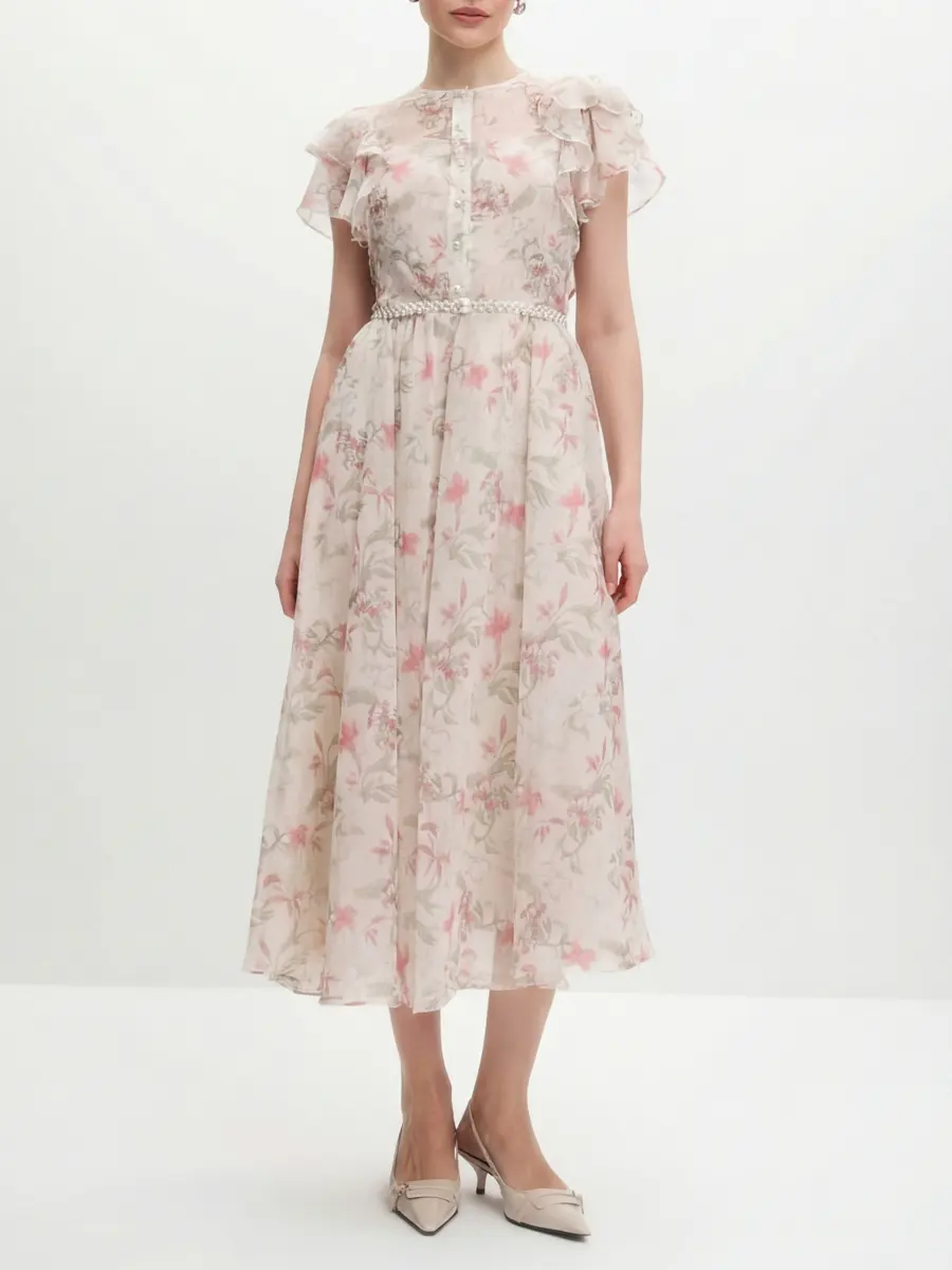Платье с цветочным принтом