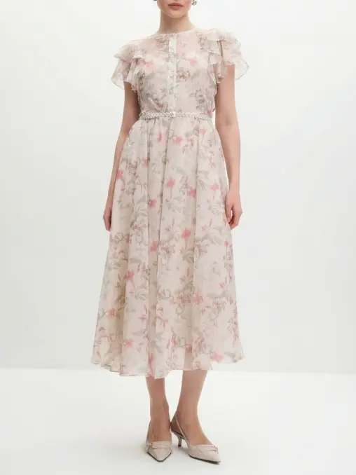 Платье с цветочным принтом EMILIA DELL'ORO