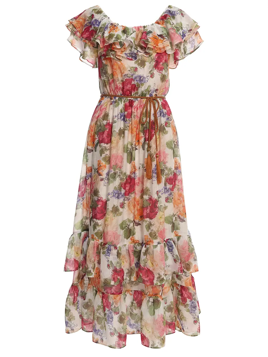 Платье с цветочным принтом