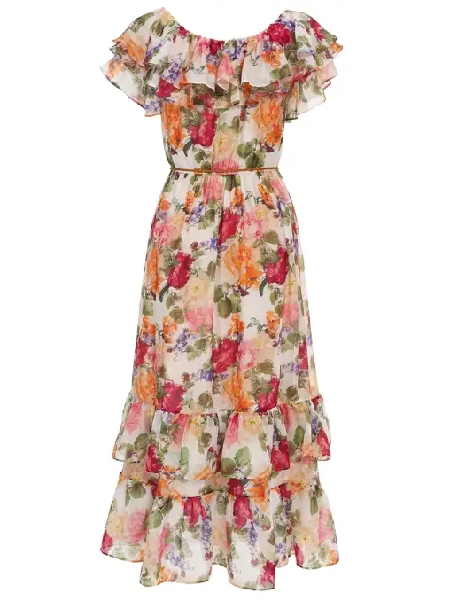 Платье с цветочным принтом EMILIA DELL'ORO