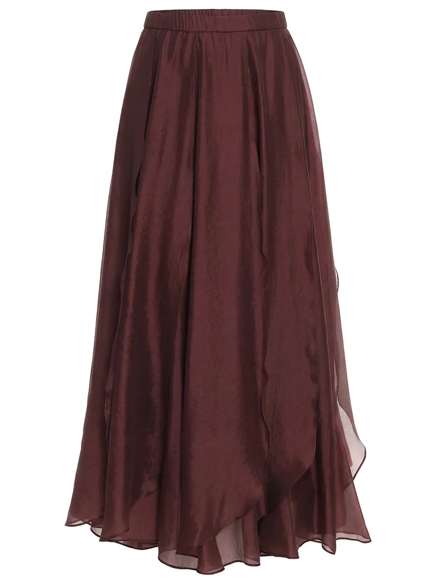 Юбка однотонная