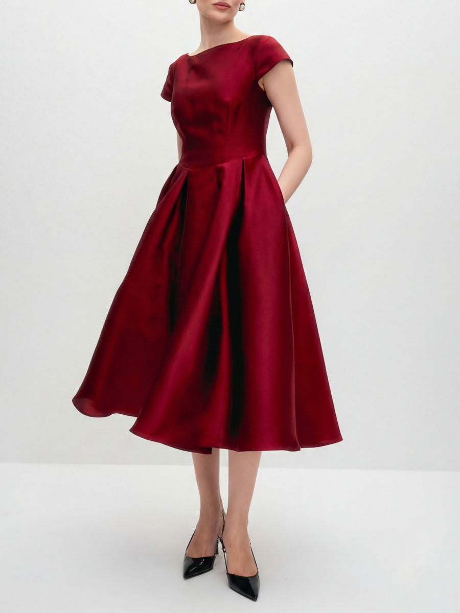 Платье однотонное