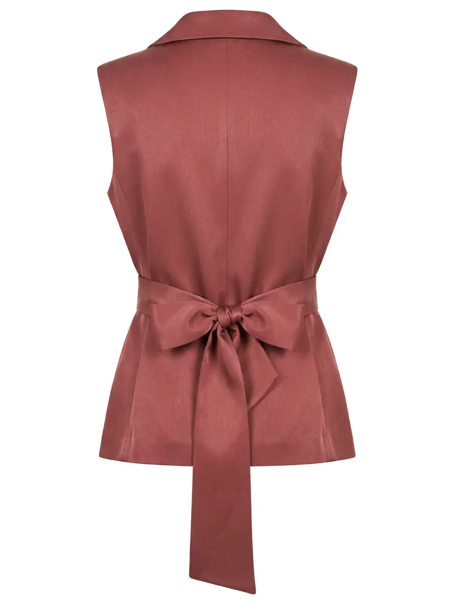 Жилет однотонный