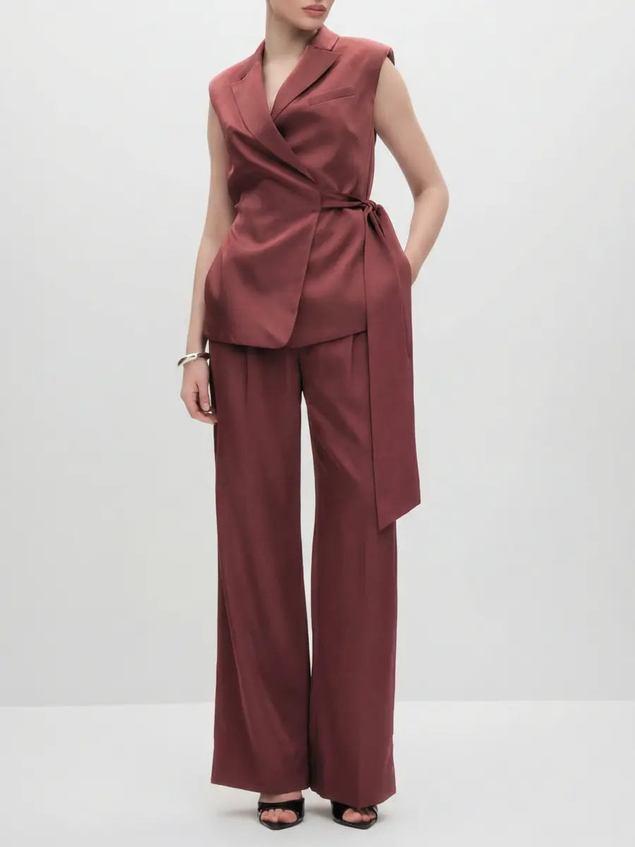 Брюки однотонные