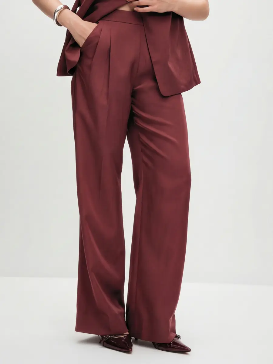 Брюки однотонные