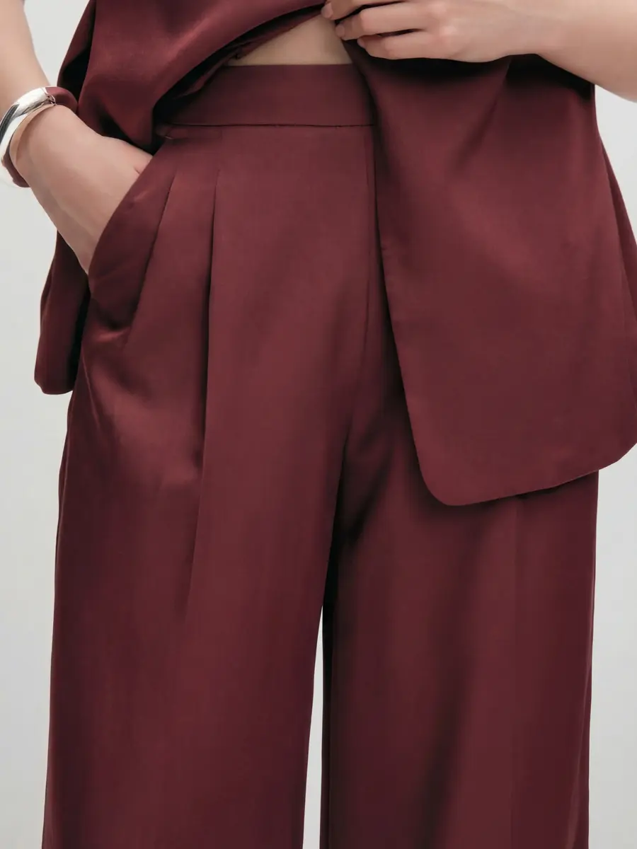 Брюки однотонные