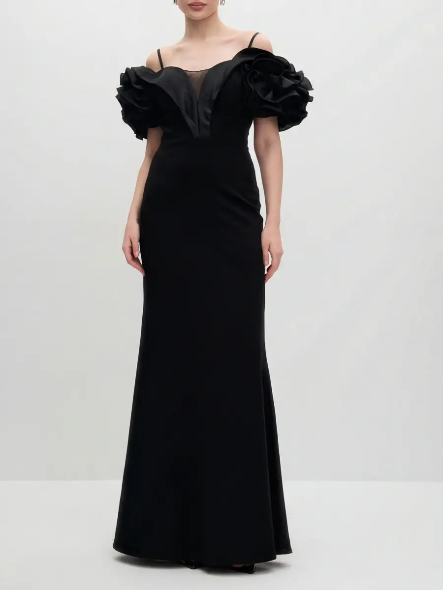 Платье однотонное