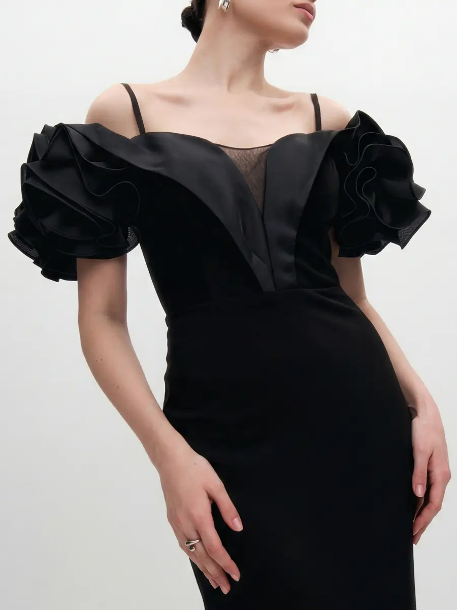 Платье однотонное