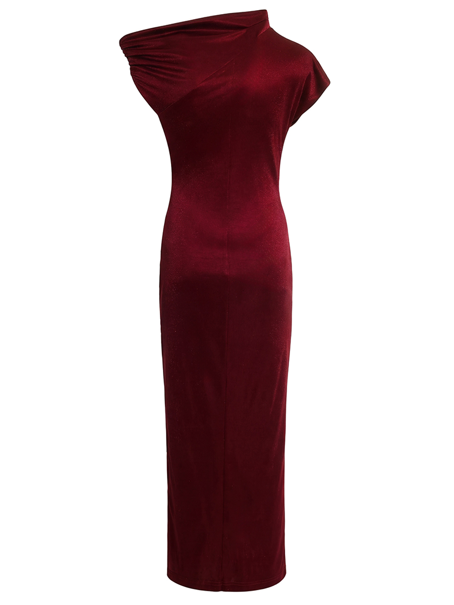 Платье однотонное