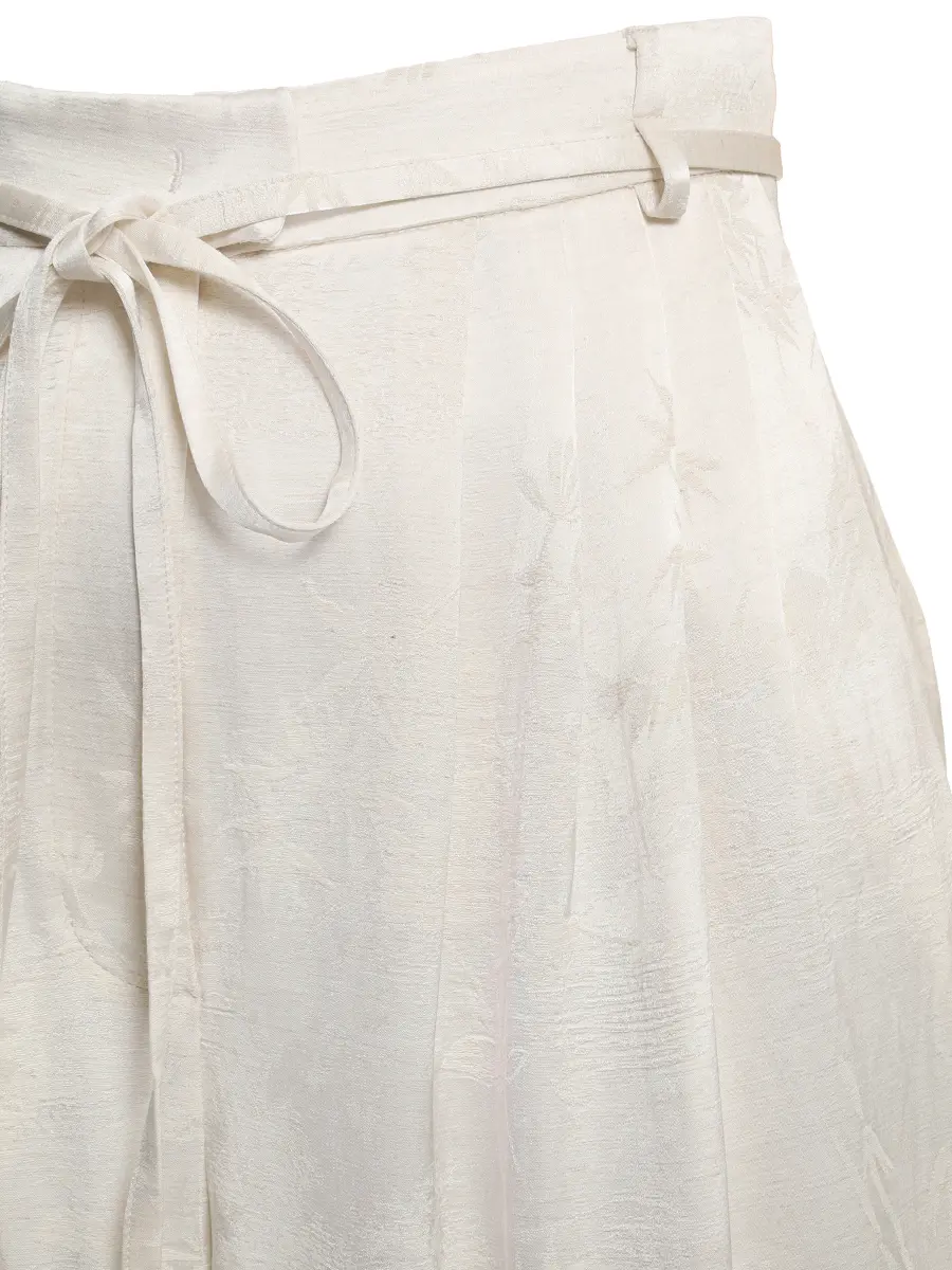 Брюки из вискозы и льна