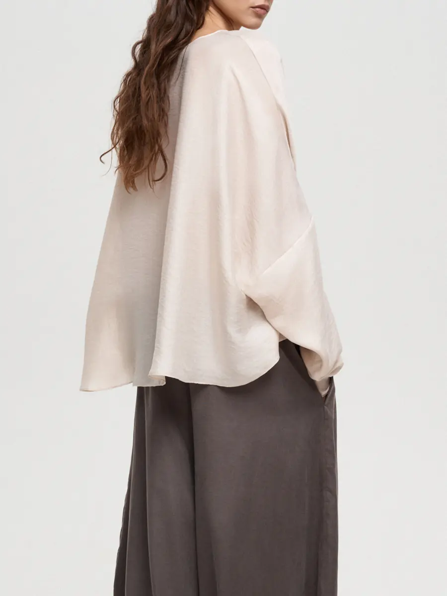 Блуза однотонная