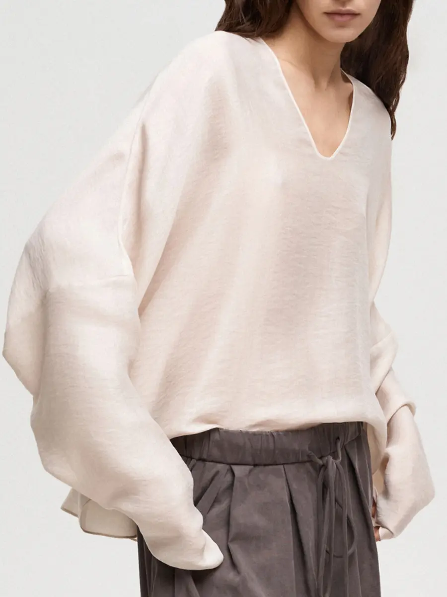 Блуза однотонная