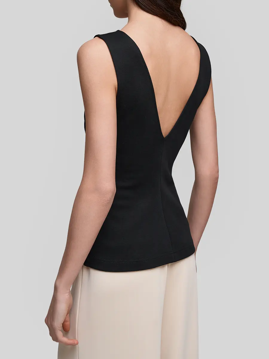 Топ из хлопка и вискозы