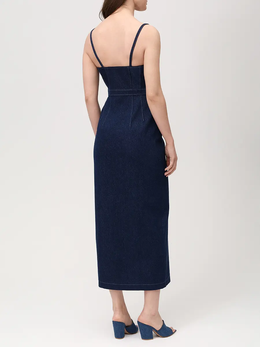 Платье-футляр джинсовое