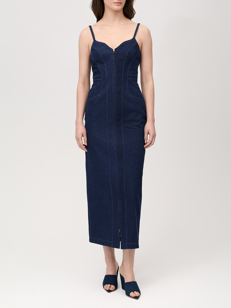 Платье-футляр джинсовое
