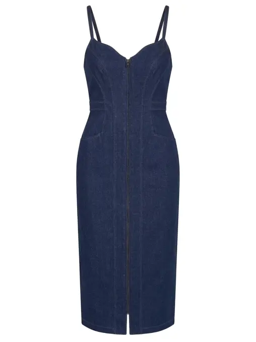 Платье-футляр джинсовое KAPSULA