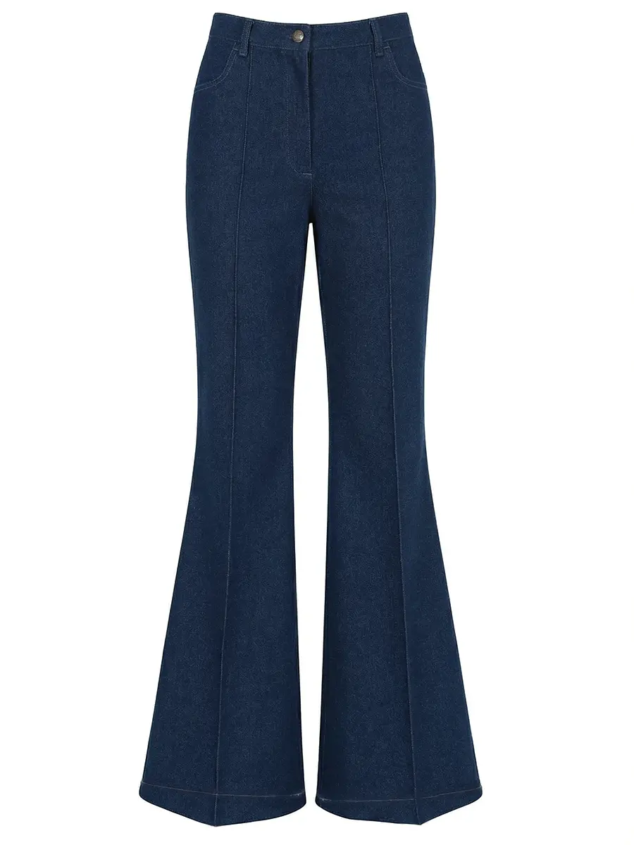 Джинсы-клеш хлопковые