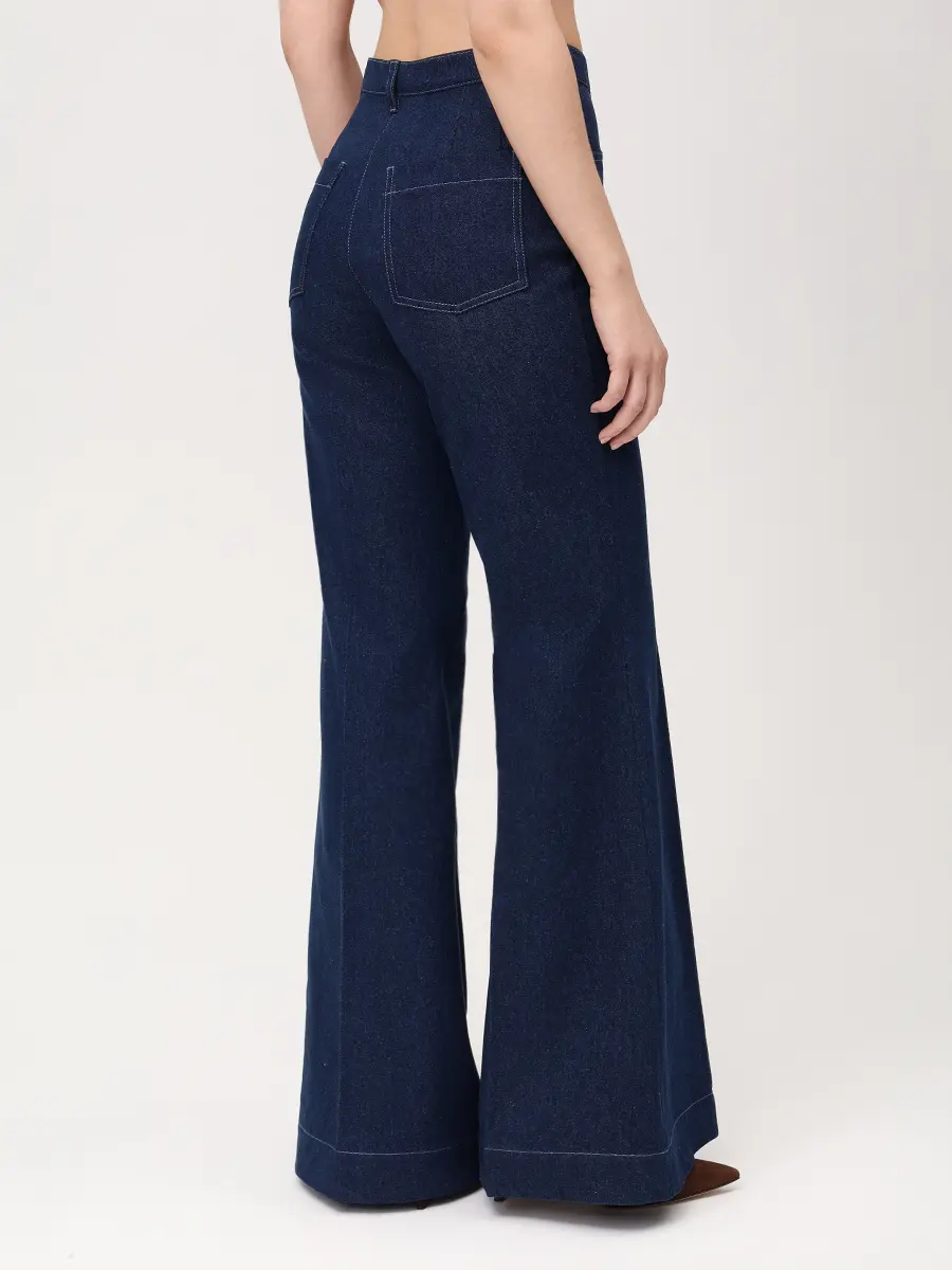 Джинсы-клеш хлопковые