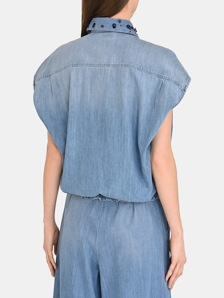 Топ джинсовый