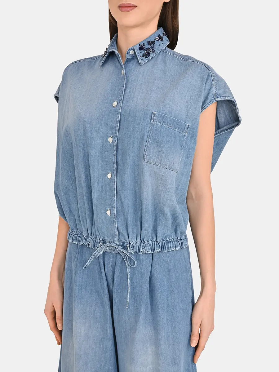 Топ джинсовый