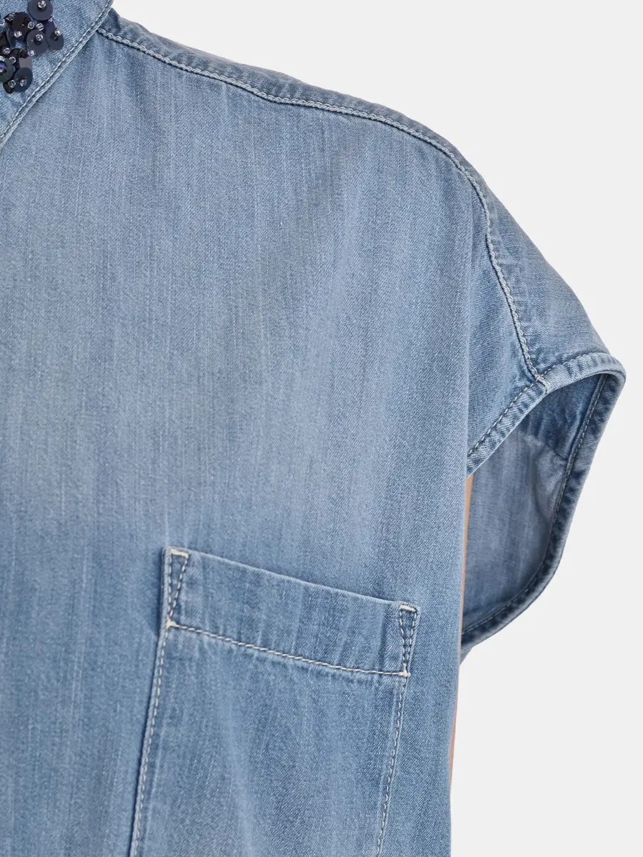 Топ джинсовый