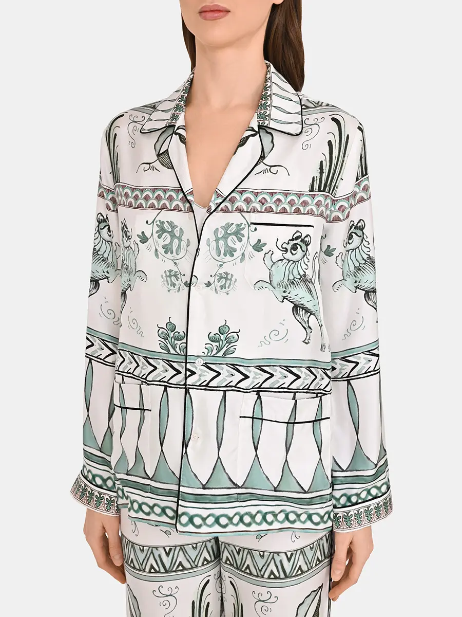 Рубашка шелковая