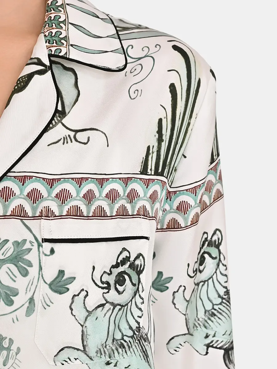 Рубашка шелковая