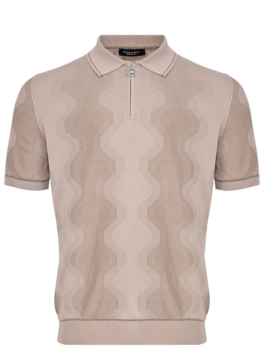 Поло из шелка и хлопка