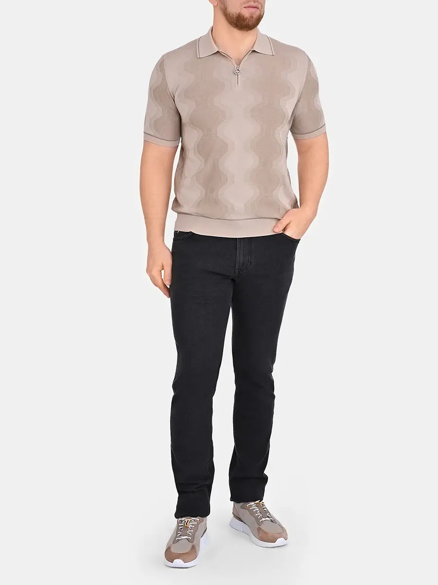 Поло из шелка и хлопка