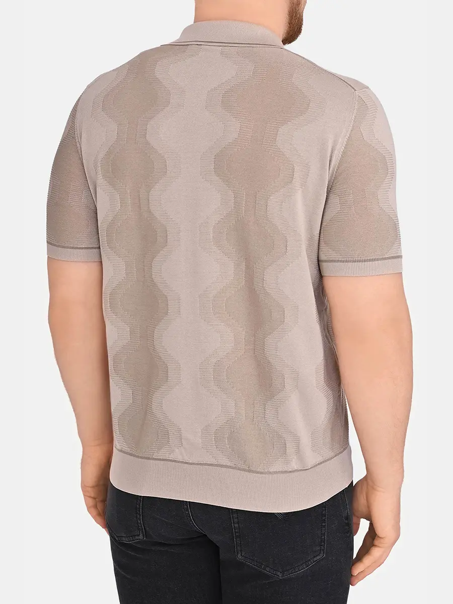 Поло из шелка и хлопка