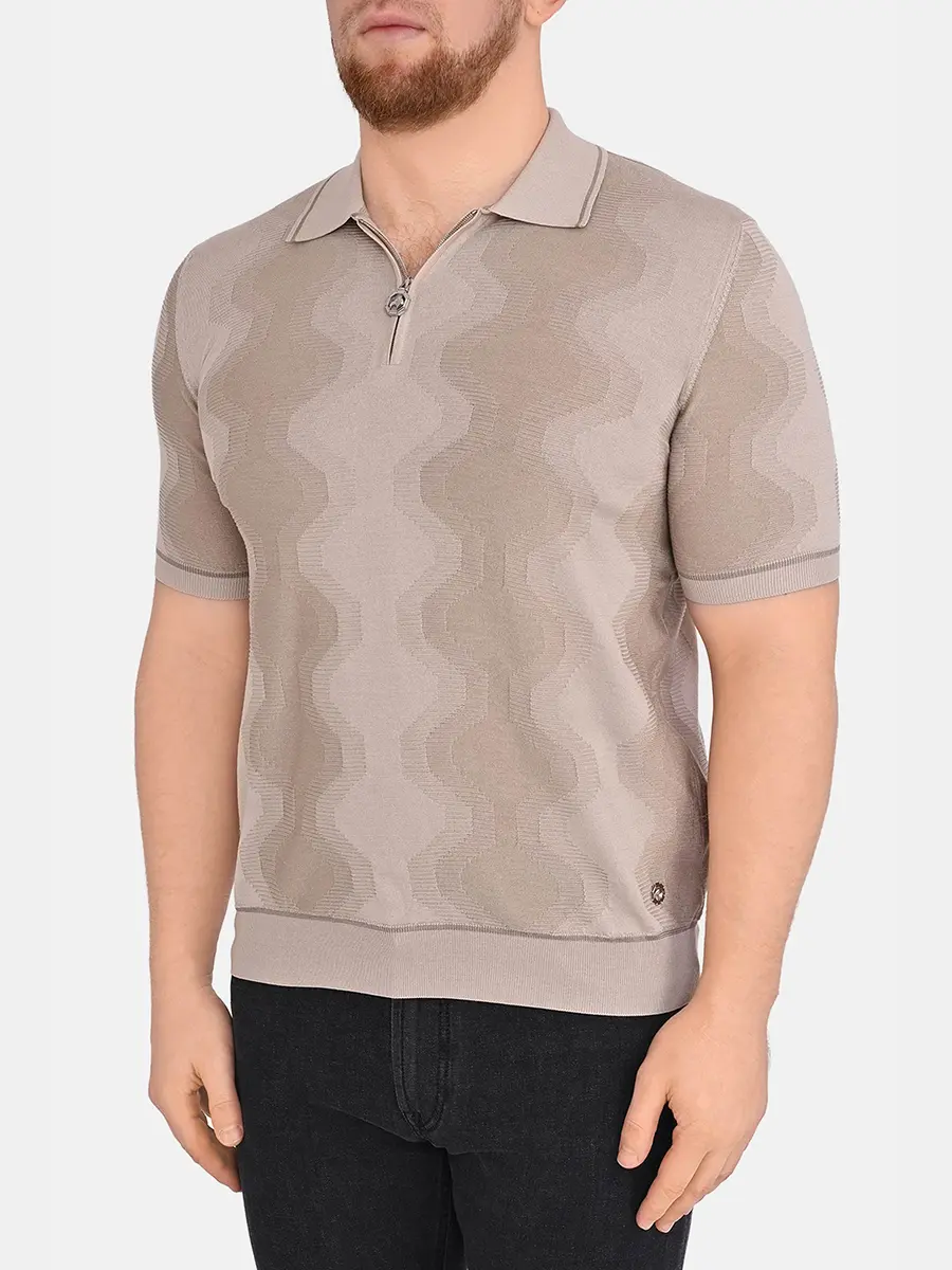 Поло из шелка и хлопка