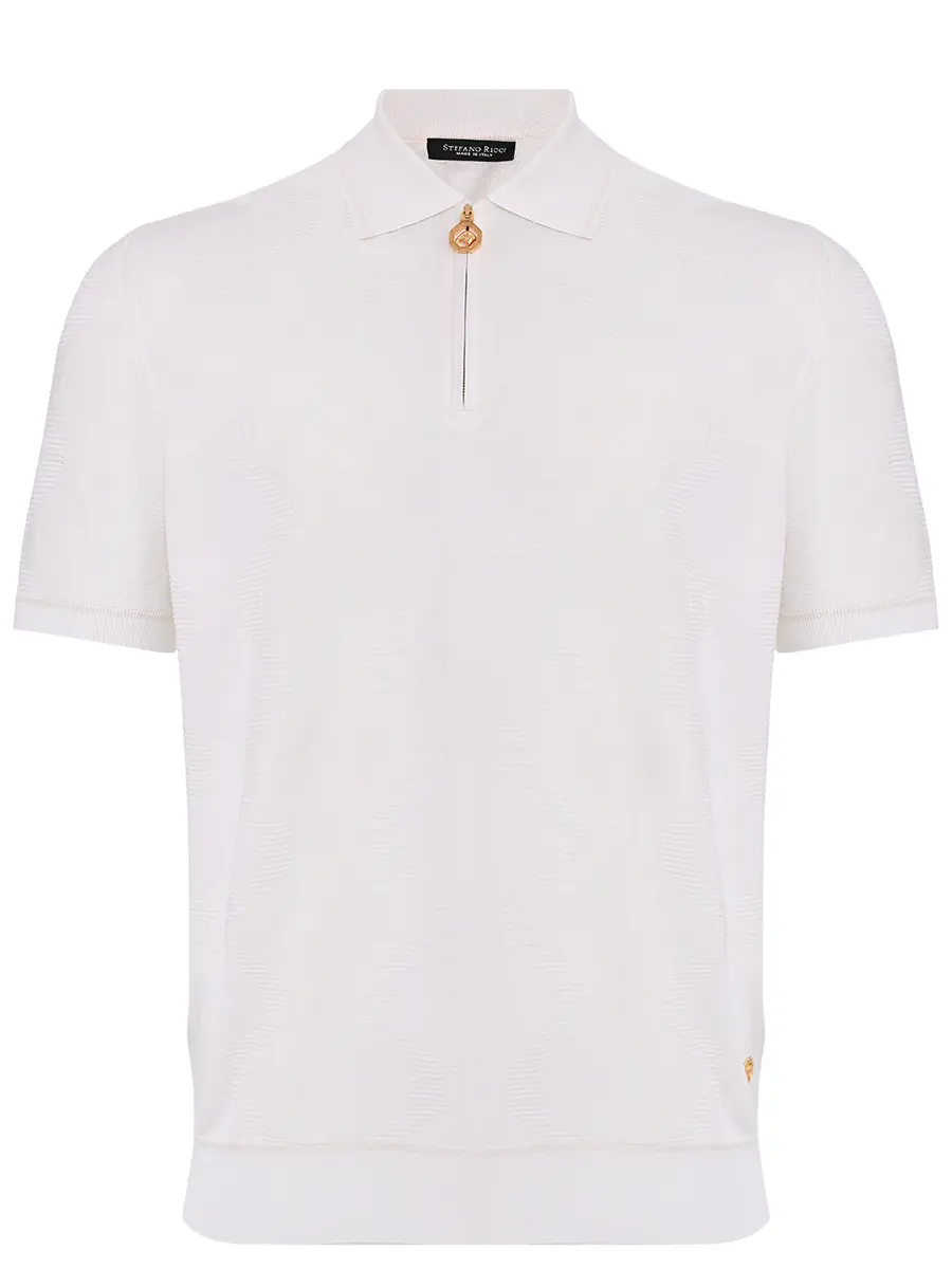 Поло из шелка и хлопка