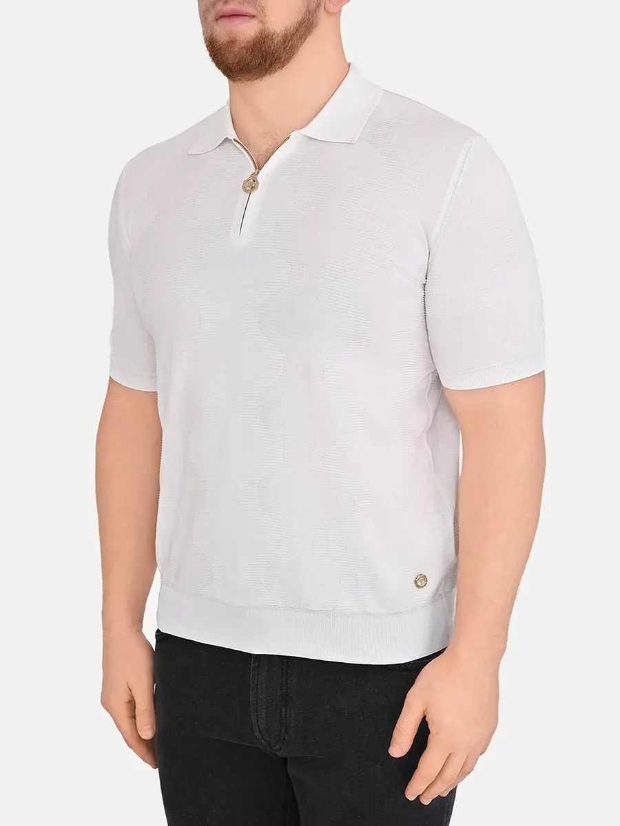 Поло из шелка и хлопка