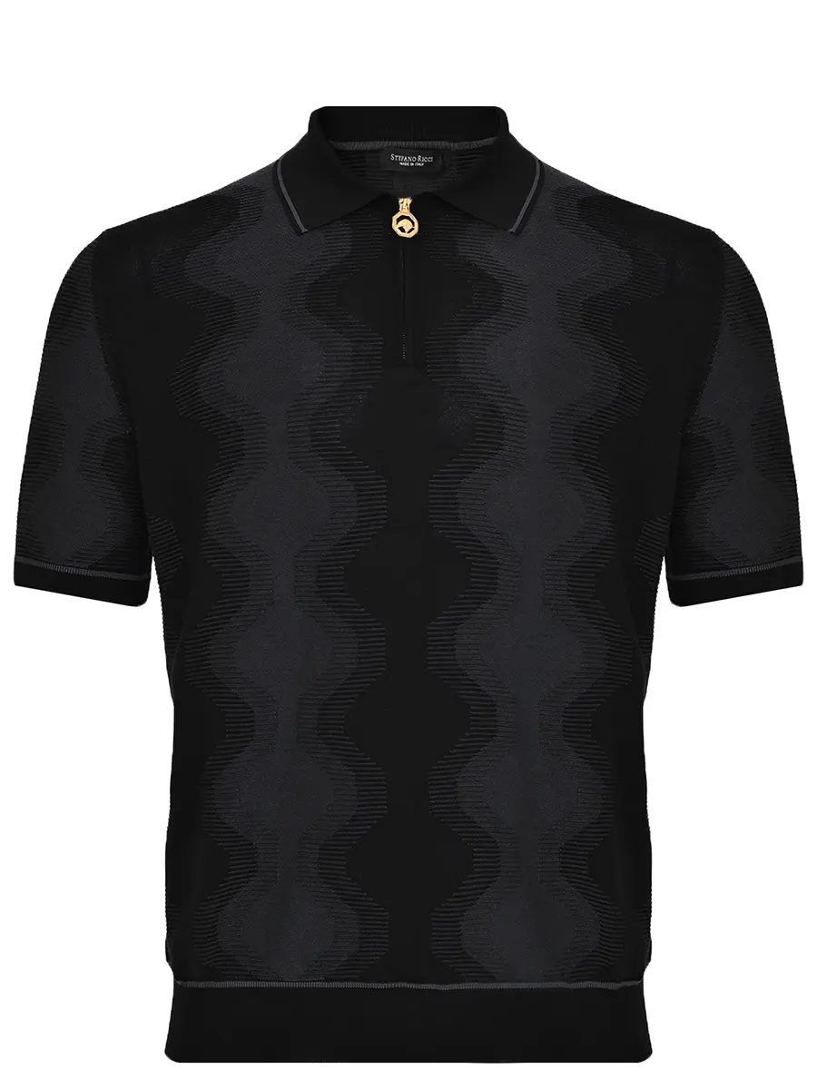 Поло из шелка и хлопка