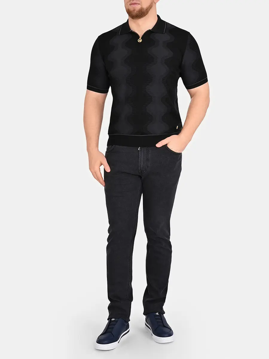 Поло из шелка и хлопка