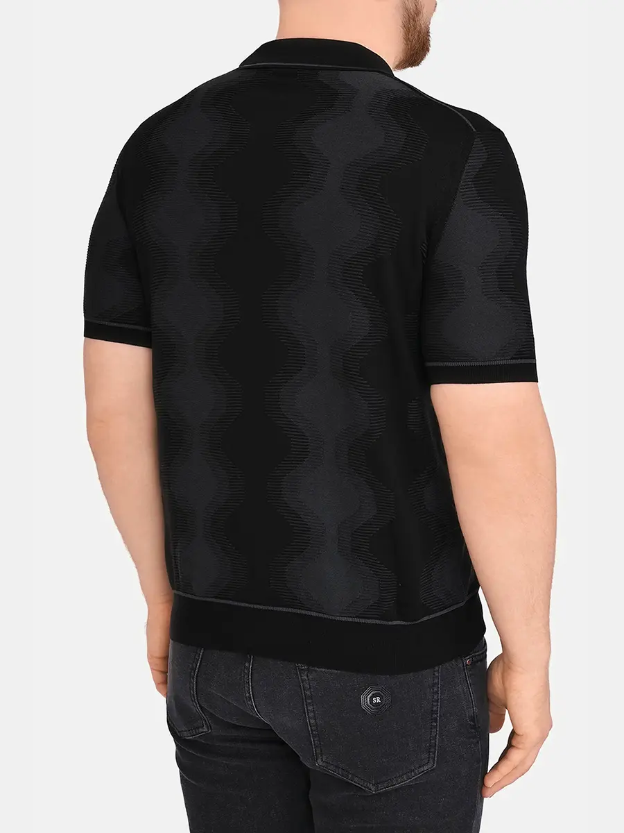 Поло из шелка и хлопка