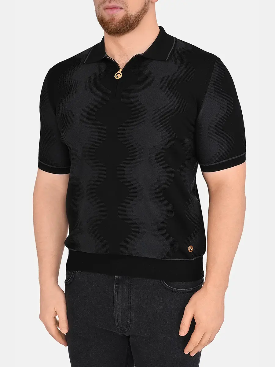 Поло из шелка и хлопка