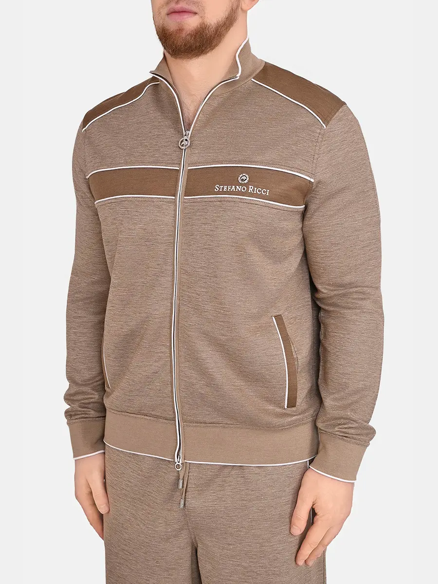 Олимпийка из шелка и льна