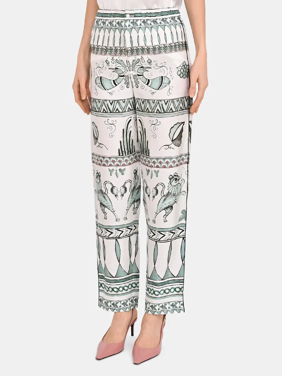 Брюки шелковые