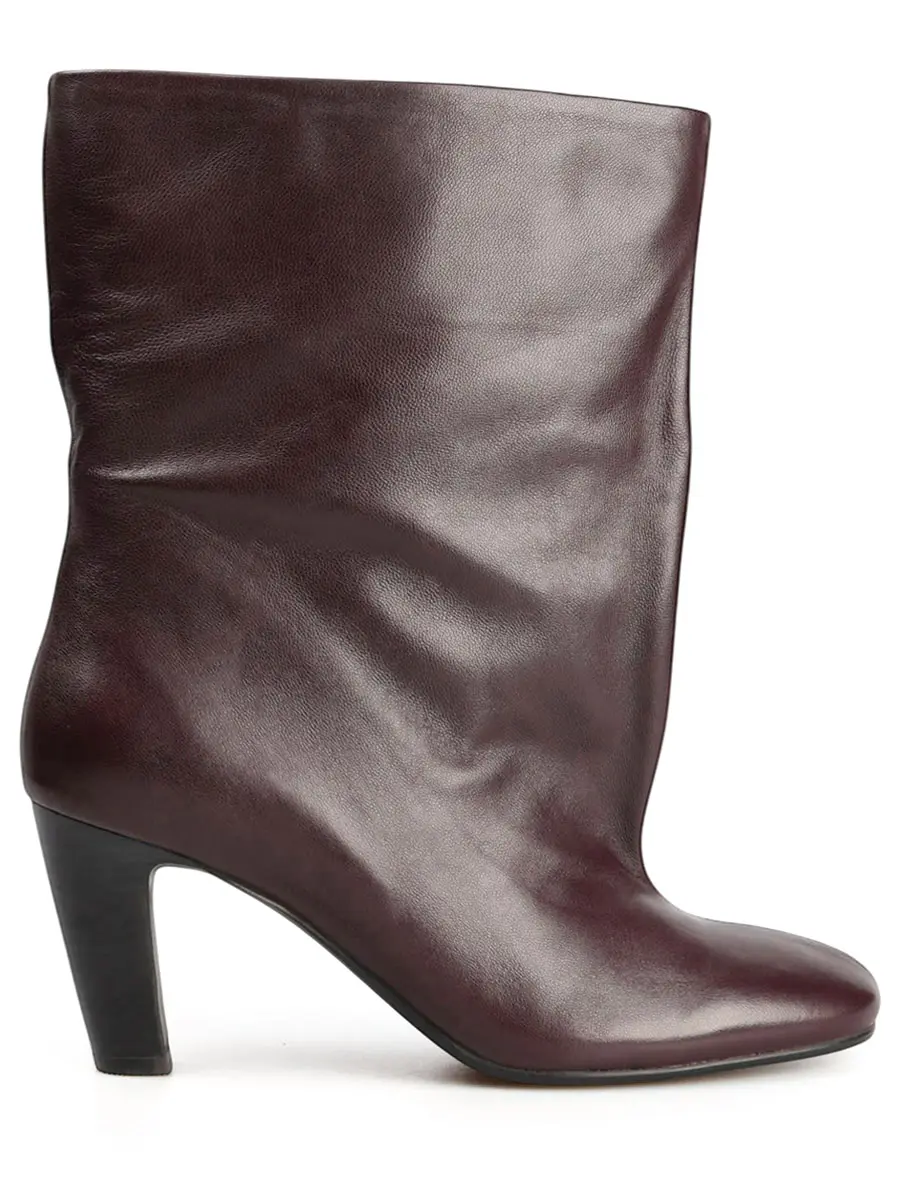 Ботильоны кожаные